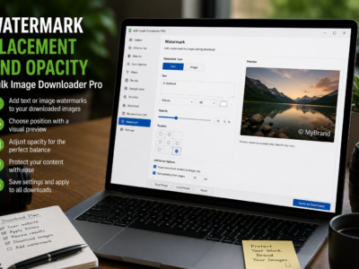 Watermark Placement and Opacity — Bulk Image Downloader Pro