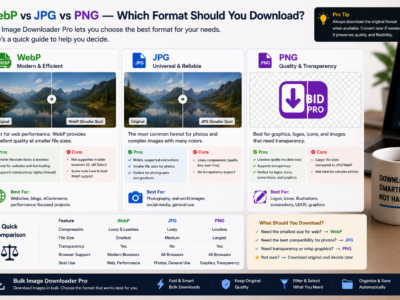 WebP vs JPG vs PNG Images — Which Format Should You Download